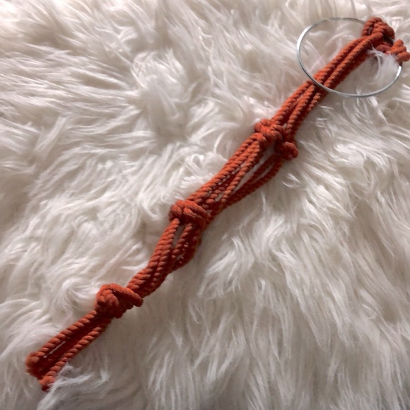 HAND CRAFTED Macramé Plant Holder with Stainless Steel Ring - Picture 2 of 2